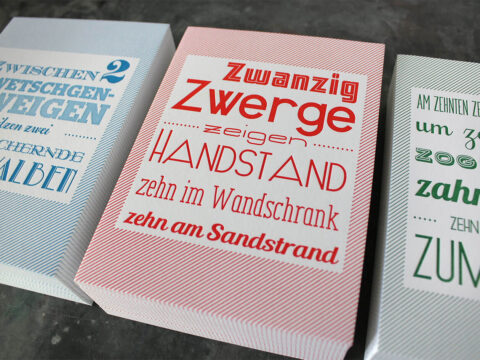 Karte Baumwollpapier Letterpress Buchdruck Wien Heidelberger Tiegel Handwerk
