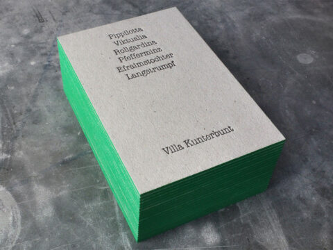 Visitenkarten Letterpress Farbschnitt