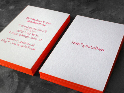 Letterpress Buchdruck Wien hochwertig außergewöhnlich Farbschnitt