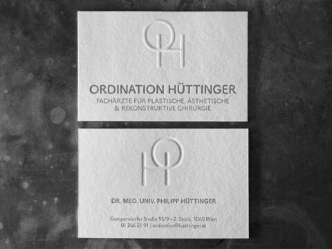 Visitenkarten Letterpress Business Cards hochwertig außergewöhnlich Wien Blindprägung ausgefallen